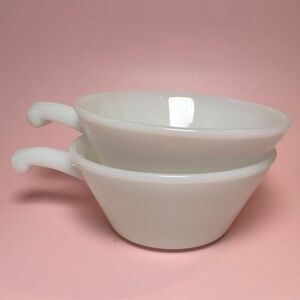 Anchor Hockingl Glass Milk Glass Soup Bowls – Oven-Proof – Set of 2